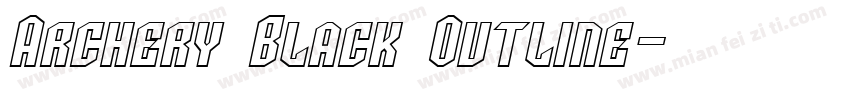 Archery Black Outline字体转换